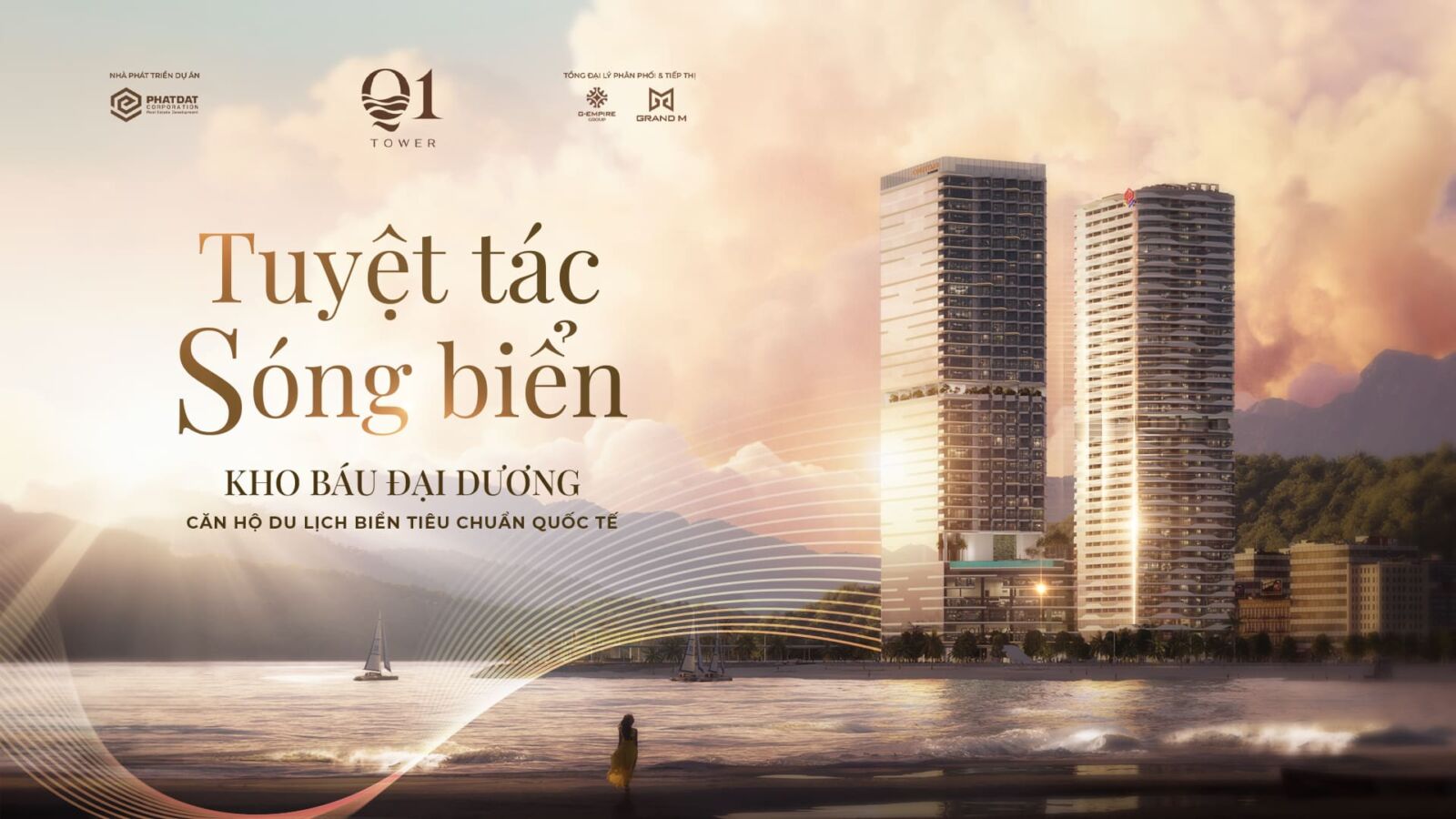 Q1 Tower Quy Nhơn: Cảm hứng thiết kế từ những con sóng dịu êm bên bờ đại dương xanh thẳm