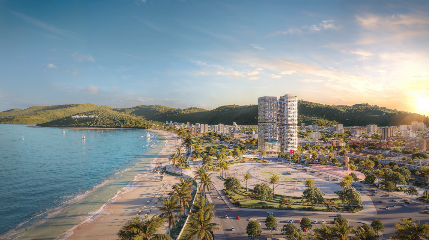 Q1 Tower Quy Nhơn: Cảm hứng thiết kế từ những con sóng dịu êm bên bờ đại dương xanh thẳm